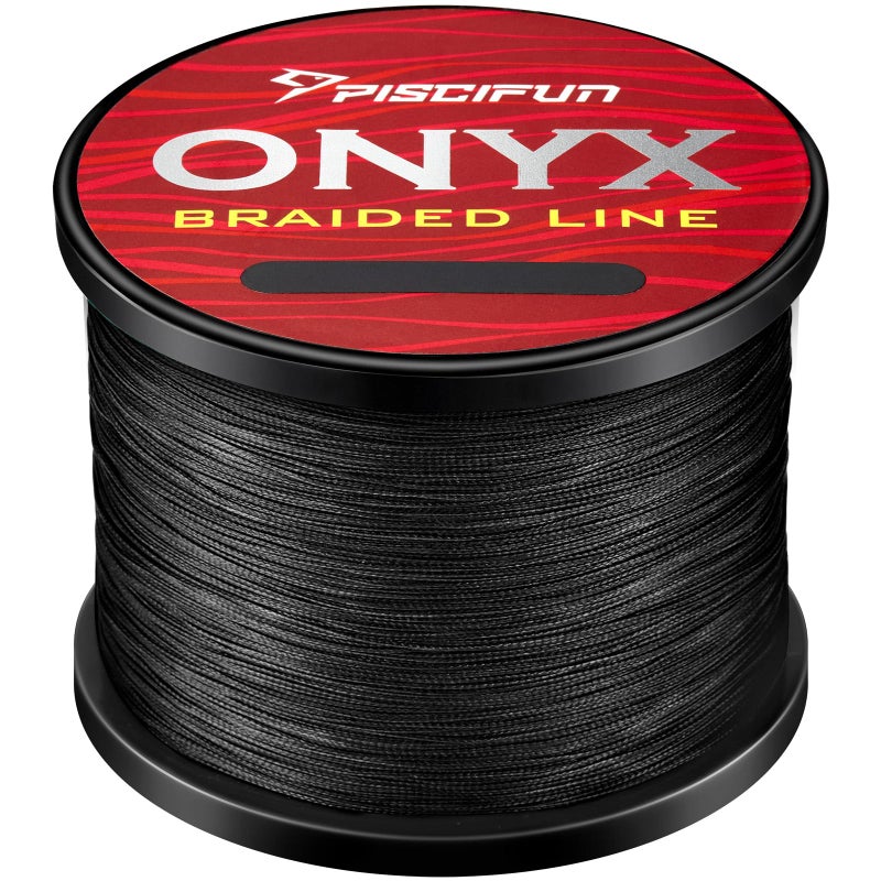 Piscifun Onyx Braided Fishing Line Advanced Superline Braid Lines 150Yd 6lb Black - Image 1